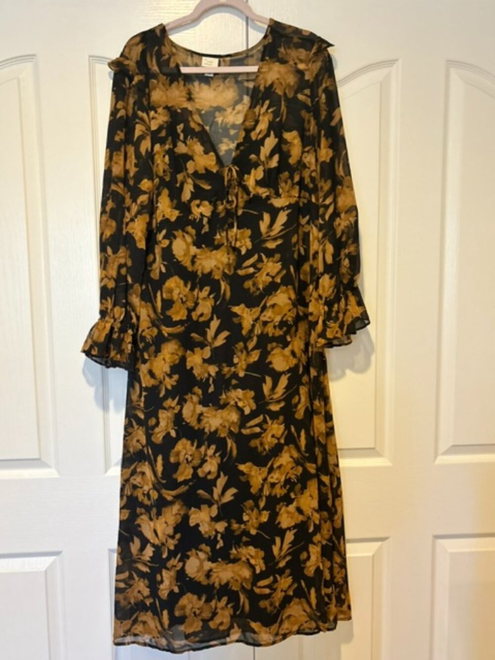a new day Black and Gold Maxi Dress
